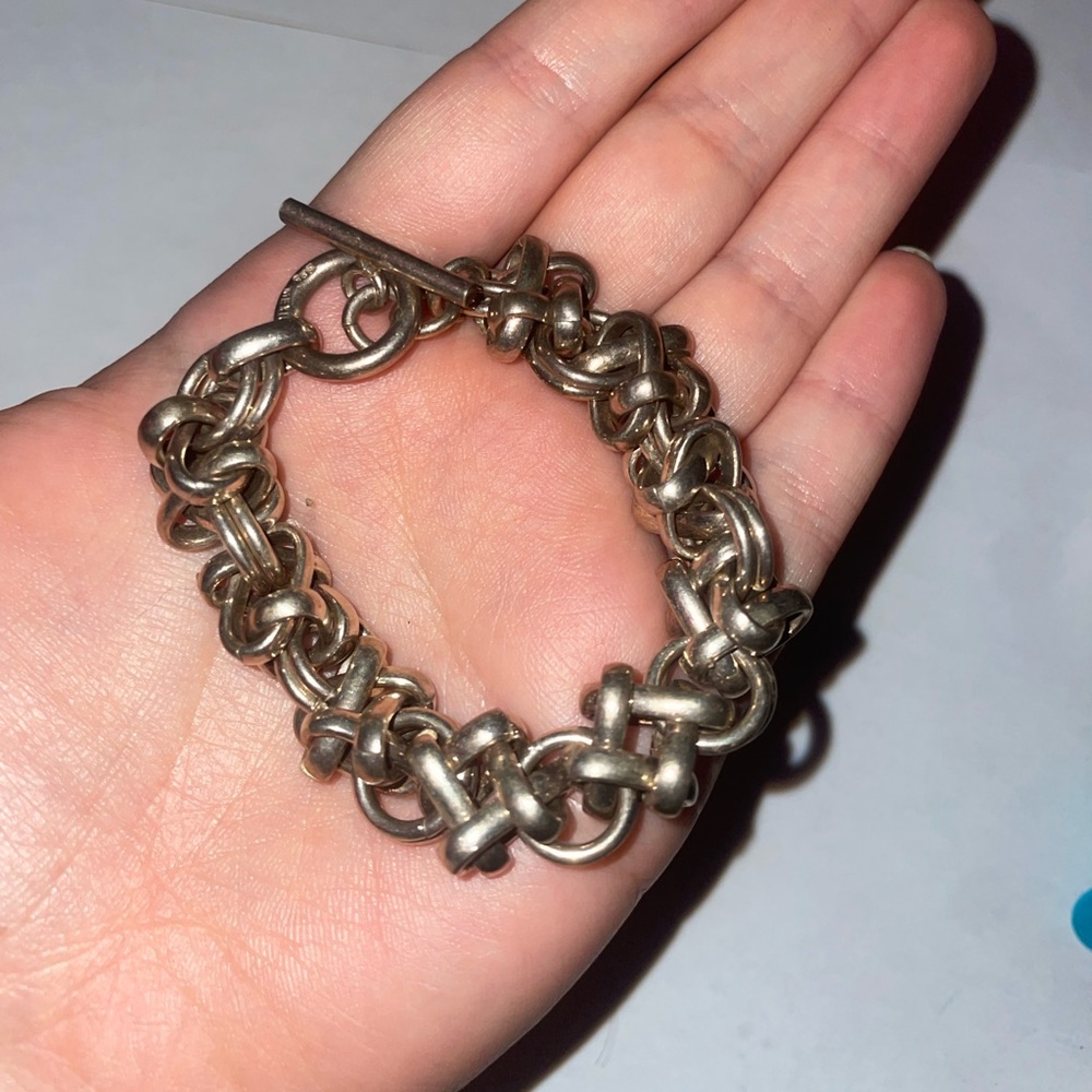Massive vintage 925 sterling silver bracelet